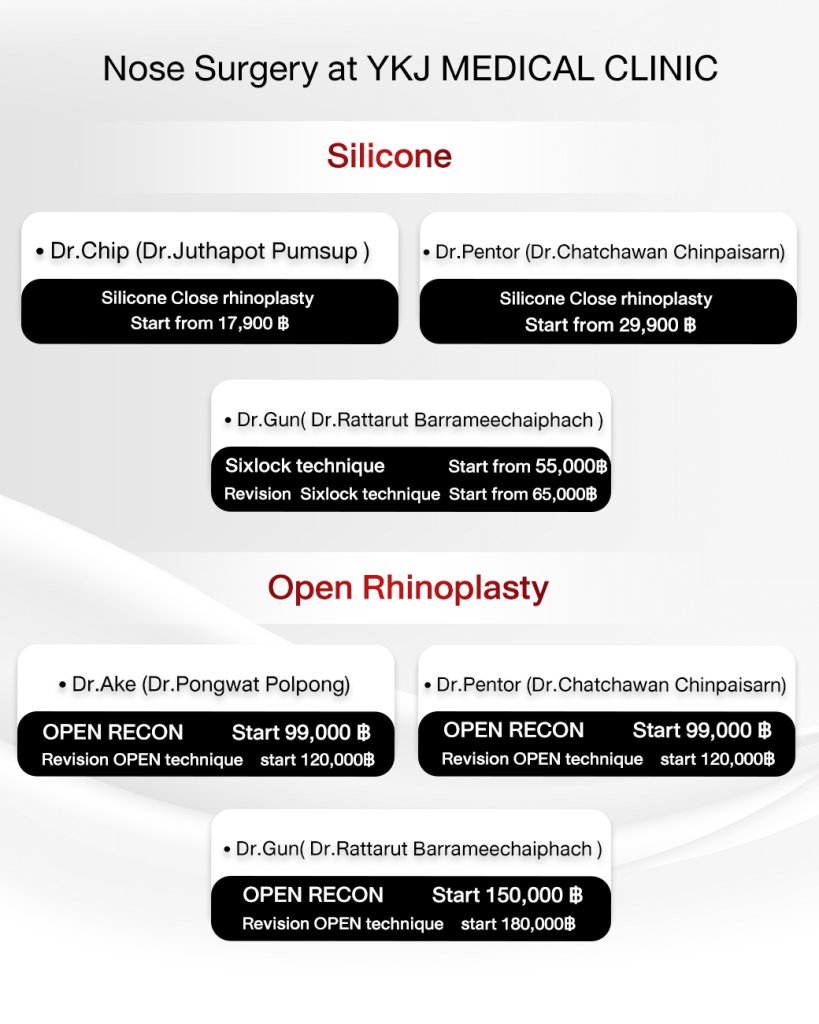 เสริมจมูกopen-แก้จมูกโอเพ่น -เสริมจมูก-YKJ Medical-เสริมจมูกซิลิโคน